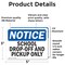 Signmission School Drop-Off And Pickup Only, 5 in W x Rectangle, Vinyl Decal OS-2PACK-NS-D-35-L-18252 - alternate 6